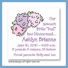 Dinky Designs Discounted Stationery - Hydrangea magnets 3