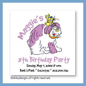 Dinky Designs Discounted Stationery - Chester & Max magnets 3'' x 3'', personalized