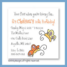 Dinky Designs Discounted Stationery - Teenie butterflies magnets 3