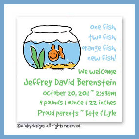 Dinky Designs Discounted Stationery - Finnian the goldfish magnets 3