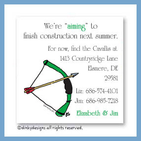 Dinky Designs Discounted Stationery - Bow & arrow magnets 3''x3'', personalized