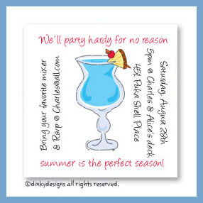 Dinky Designs Discounted Stationery - Blue Hawaiian magnets 3