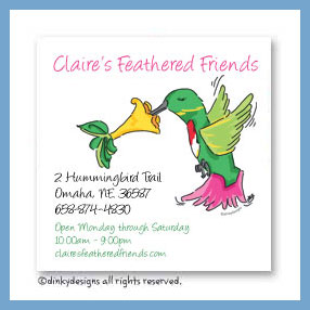 Dinky Designs Discounted Stationery - Humming bird magnets 3