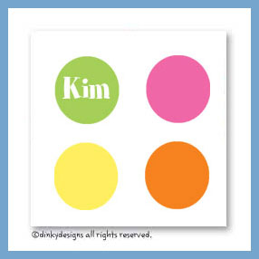 Dinky Designs Discounted Stationery - Summer dots magnets 3