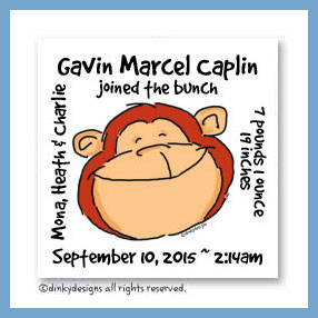 Dinky Designs Discounted Stationery - Monkey business magnets 3