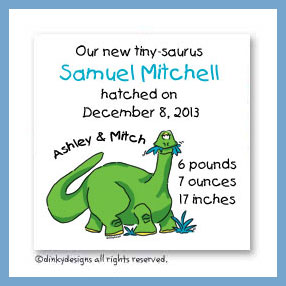 Dinky Designs Discounted Stationery - Green dinosaur magnets 3