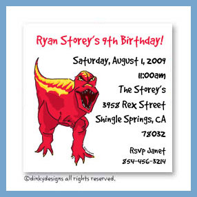 Dinky Designs Discounted Stationery - Red dinosaur magnets 3