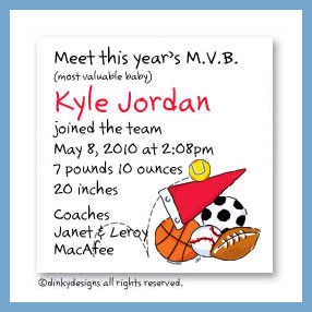 Dinky Designs Discounted Stationery - Sports fanatic magnets 3