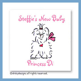 Dinky Designs Discounted Stationery - Tiffany the Maltese magnets 3