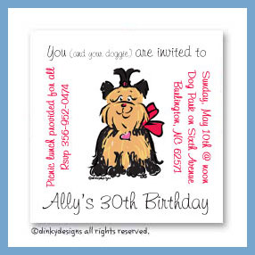 Dinky Designs Discounted Stationery - Sassy the Yorkie magnets 3