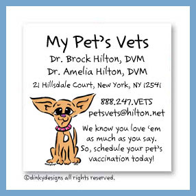 Dinky Designs Discounted Stationery - Chi-chi the Chihuahua magnets 3