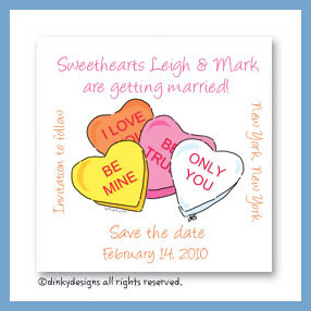 Dinky Designs Discounted Stationery - Conversation hearts magnets 3