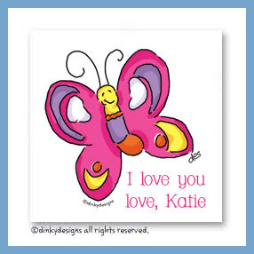 Dinky Designs Discounted Stationery - Pansy the flutterby magnets 3