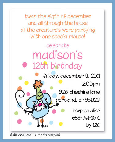 Discounted Dinky Designs Eek! A party mouse magnets 5.5