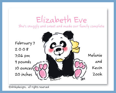 Discounted Dinky Designs Polly panda magnets 5.5