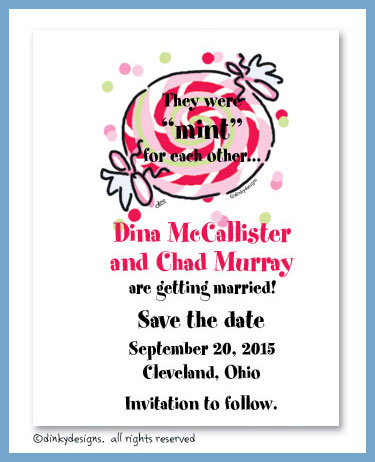 Discounted Dinky Designs Peppermint magnets 5.5