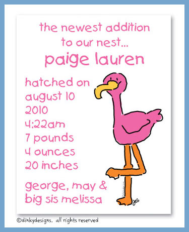 Discounted Dinky Designs Sylvester the flamingo magnets 5.5