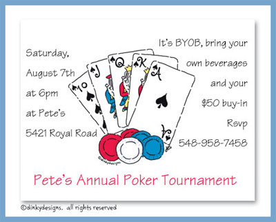 Discounted Dinky Designs Texas hold 'em magnets 5.5''x4.25'', personalized