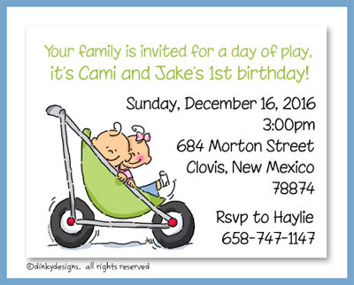 Discounted Dinky Designs Stroller rides - boy/girl magnets 5.5