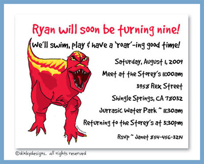 Discounted Dinky Designs Red dinosaur magnets 5.5