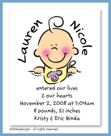 Discounted Dinky Designs Girl baby bib face magnets 5.5