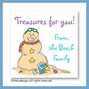 Discounted Dinky Designs Sandy candy gift cards, personalized