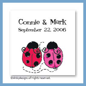 Discounted Dinky Designs Love bugs gift cards, personalized