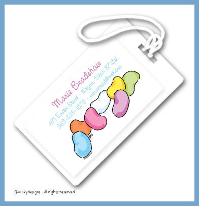 Discounted Dinky Designs Beans - jelly luggage tags, personalized