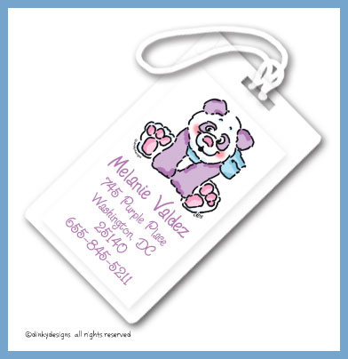 Discounted Dinky Designs Gigi panda luggage tags, personalized