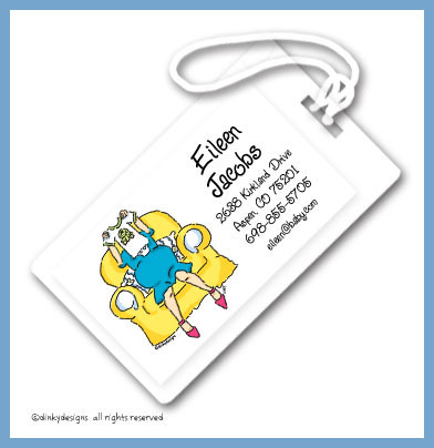 Discounted Dinky Designs Great expectations luggage tags, personalized