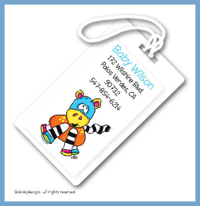 Discounted Dinky Designs Zoe zoodle luggage tags, personalized