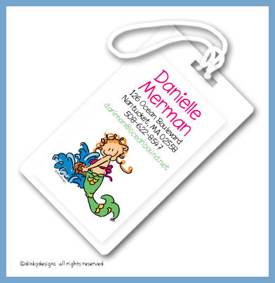 Discounted Dinky Designs Merjane luggage tags, personalized