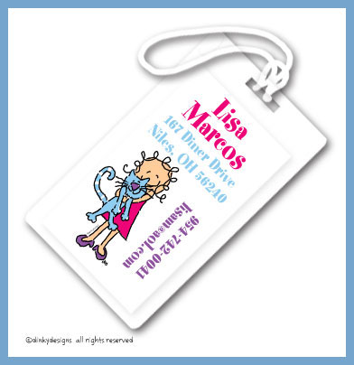 Discounted Dinky Designs Luna and jane luggage tags, personalized