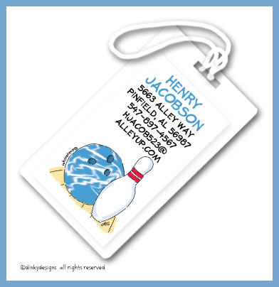 Discounted Dinky Designs Up your alley luggage tags, personalized
