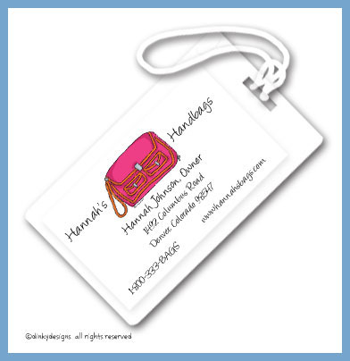 Discounted Dinky Designs Sorbet satchel luggage tags, personalized