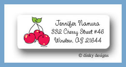 Dinky Designs Stationery Discounted - Cherry pickin' return address labels personalized