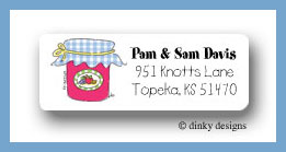 Dinky Designs Stationery Discounted - Jar of jam return address labels personalized