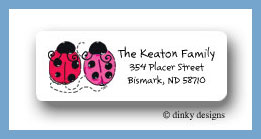 Dinky Designs Stationery Discounted - Love bugs return address labels personalized