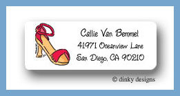 Dinky Designs Stationery Discounted - Strappy sandal return address labels personalized