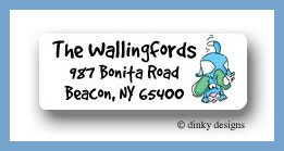 Dinky Designs Stationery Discounted - Spot the puppy return address labels personalized