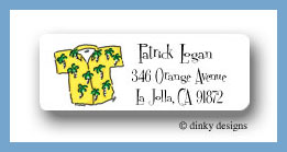 Dinky Designs Stationery Discounted - Beach bum return address labels personalized