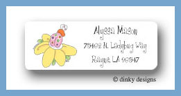 Dinky Designs Stationery Discounted - Suzie the ladybug return address labels personalized