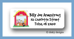 Dinky Designs Stationery Discounted - Barnyard pals return address labels personalized