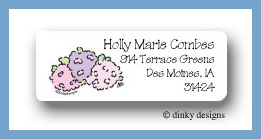 Dinky Designs Stationery Discounted - Hydrangea return address labels personalized