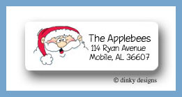 Dinky Designs Stationery Discounted - Jolly ol' St. Nick return address labels personalize
