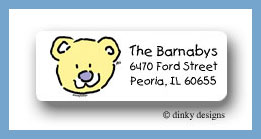 Dinky Designs Stationery Discounted - Bear return address labels personalized