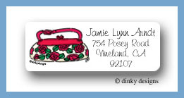 Dinky Designs Stationery Discounted - Rose are red pocketbook return address labels personalized
