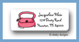 Dinky Designs Stationery Discounted - Dusty pink purse return address labels personalized