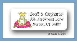 Dinky Designs Stationery Discounted - Frog prince return address labels personalized