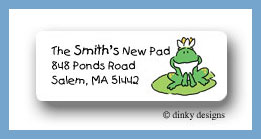 Dinky Designs Stationery Discounted - Garret the frog return address labels personalized